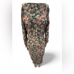 Zara Multicolor Floral Long Sleeve Dress